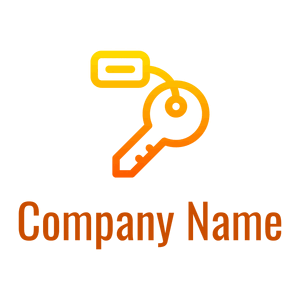 Gradient key logo on a white background - Travel & Hotel
