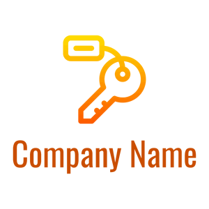 Gradient key logo on a white background - Viajes & Hoteles