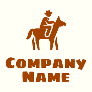 Cowboy logo on a Ivory background - Abstracto