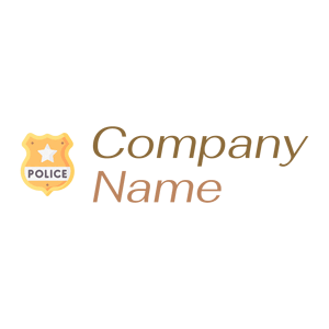 Police badge on a White background - Abstracto