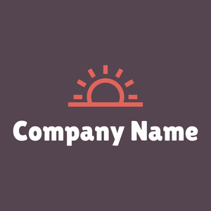Sunrise logo on a Purple Taupe background - Abstrait