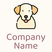 Labrador retriever logo on a Floral White background - Animali & Cuccioli