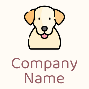 Labrador retriever logo on a Floral White background - Animales & Animales de compañía