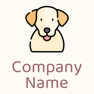 Labrador retriever logo on a Floral White background - Animais e Pets