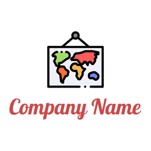 World map logo on a White background - Medio ambiente & Ecología