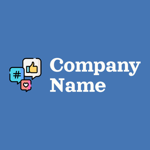 Social media logo on a Steel Blue background - Business & Consulting
