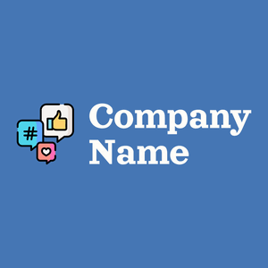 Social media logo on a Steel Blue background - Negócios & Consultoria
