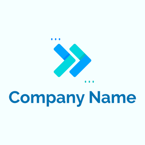 Deep Sky Blue Right arrow on a Azure background - Sport