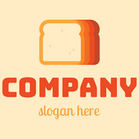 Orange gradient bread logo - Agricultura
