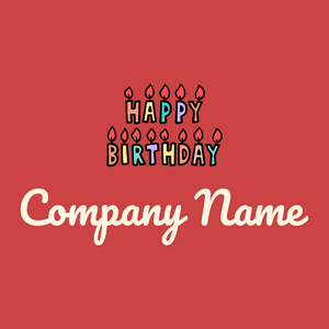 Happy birthday on a Mahogany background - Spelletjes & Recreatie