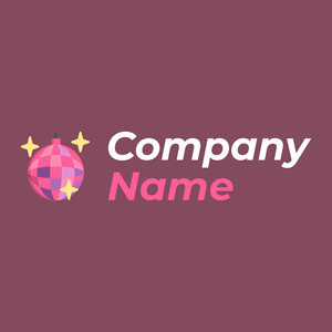 Disco ball logo on a Cannon Pink background - Unterhaltung & Kunst