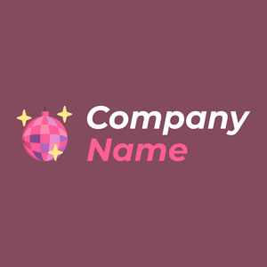 Disco ball logo on a Cannon Pink background - Entertainment & Arts