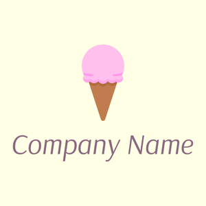 Ice cream logo on a Light Yellow background - Food & Drink