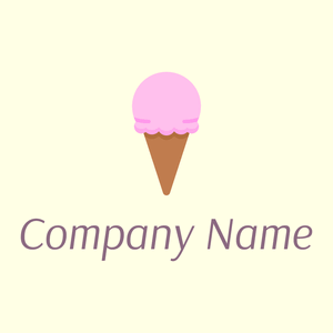 Ice cream logo on a Light Yellow background - Essen & Trinken