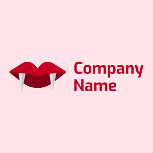 Vampire logo on a Lavender Blush background - Abstrakt