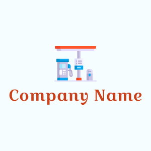 Gas station logo on a Azure background - Auto & Voertuig