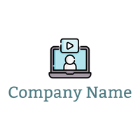 Video call logo on a White background - Entreprise & Consultant