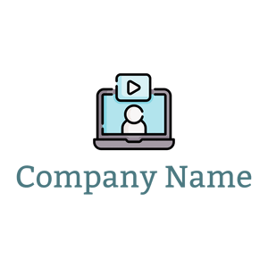 Video call logo on a White background - Negócios & Consultoria