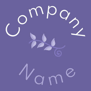 Purple Floral design logo on a Scampi background - Floral
