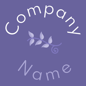 Purple Floral design logo on a Scampi background - Fiori