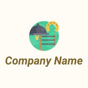 Horseback logo on a Floral White background - Animales & Animales de compañía