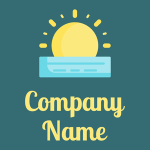 Morning logo on a Blumine background - Abstrait