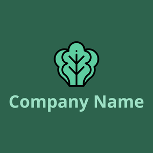 Lettuce logo on a Evening Sea background - Comida & Bebida