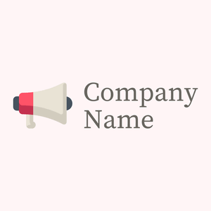 Megaphone logo on a Snow background - Abstracto