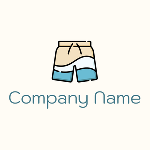 Swimming suit logo on a Floral White background - Jeux & Loisirs