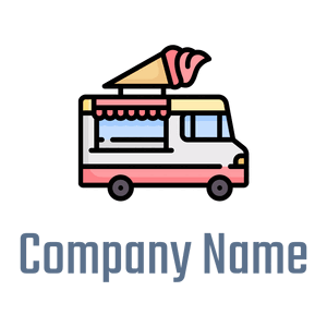 Ice cream truck on a White background - Essen & Trinken
