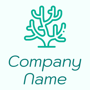 Coral logo on a Azure background - Abstract