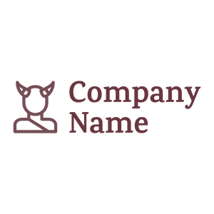 Outlined Demon logo on a White background - Abstracto