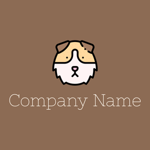 Guinea pig logo on a Leather background - Animaux & Animaux de compagnie