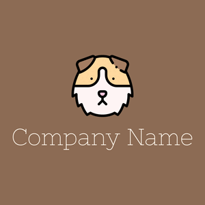 Guinea pig logo on a Leather background - Animali & Cuccioli