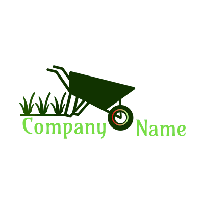 Logo carretilla verde - Paisage Logotipo