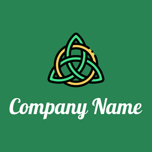Celtic symbol logo on a Green background - Religión
