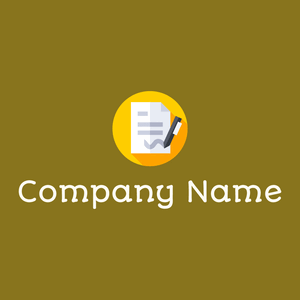 Contract logo on a Yukon Gold background - Negócios & Consultoria