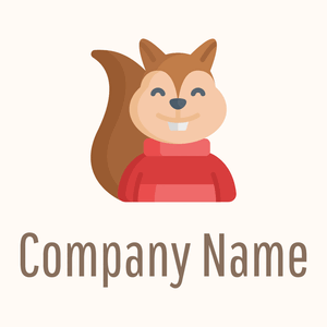 Mascot Squirrel logo on a Seashell background - Animali & Cuccioli