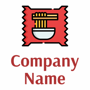 Bag Instant noodles logo on a White background - Cibo & Bevande