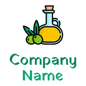 Olive oil outlined logo on a White background - Landwirtschaft