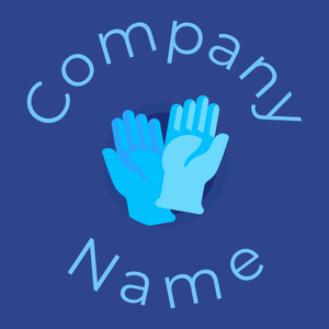 Gloves logo on a Fun Blue background - Schoonmaak & Onderhoud