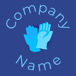 Gloves logo on a Fun Blue background - Limpieza & Mantenimiento