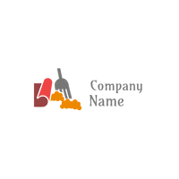 Logotipo de escoba y polvo - Limpieza & Mantenimiento Logotipo