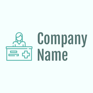 Pharmacy logo on a Azure background - Medisch & Farmaceutisch
