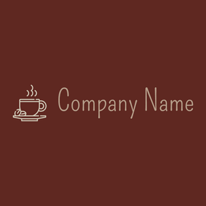 Coffee cup logo on a Caput Mortuum background - Essen & Trinken