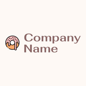 Donut logo on a Seashell background - Alimentos & Bebidas