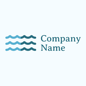 Sea logo on a Alice Blue background - Abstrakt