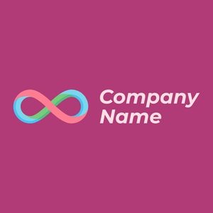 Infinity logo on a Rouge background - Abstrato