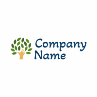 Árbol con logo de mano - Comunidad & Sin fines de lucro Logotipo