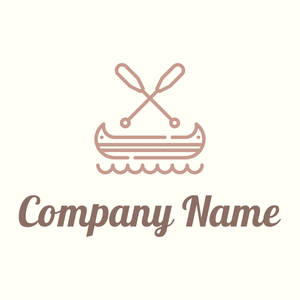 Canoe logo on a beige background - Sport